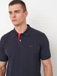 Поло длинное мужское GANT Reg Contrast Pique Ss Polo 2062026-433 M Синее (7325707176852) - изображение 4