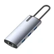 Док-станція СolorWay USB-C 6-в-1 Type C PD 100W/USB3.0х3/HDMI 4К/RJ45 (CW-HUB02) - изображение 4