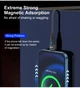 Магнітний кабель Type-C to Type-C PD 60W (20V/3А) + адаптер USB-A FAST CHARGING 3.0 передача даних для ноутбуків планшетів смартфонів довжина 1.0м black - зображення 9