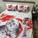 Постільна білизна новорічна мікросатин "Котик" євро - зображення 6