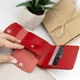 Женский кожаный кошелек маленький на кнопке Handycover HC0062 красный - изображение 6