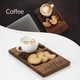 Подставка поднос под кофе и печенье Coffee Teslyar под горячее кофе и печенье из дерева орех (KTC02) - изображение 10