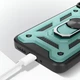 Противоударный чехол Armor Ring + защита камеры для Samsung Galaxy A05 (A055) Simon case зеленый - изображение 8
