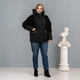 Женская зимняя куртка большого размера UF-fashion Самира барашек -ева 54 черный - изображение 1
