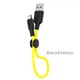 Кабель USB Hoco X21 Silicone Micro 25cm (black/yellow) - зображення 2