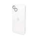 Чехол для смартфона AG Glass Matt Frame Color для iPhone 15 Pearly White - изображение 1