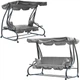 Садова гойдалка GardenLine Venera 210x120x170 см. Grey - зображення 6