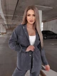 Жіночий прогулянковий велюровий костюм (сорочка+штани) Uaclothes 48-50 Графітовий (like36932-173591371) - зображення 2
