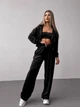 Жіночий велюровий костюм (кофта+штани+топ) Uaclothes 42-44 Чорний (like36639-170651349) - зображення 3
