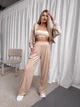 Жіночий велюровий костюм (кофта+штани+топ) Uaclothes 42-44 Бежевий (like36634-170601349) - зображення 4