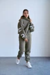 Жіночий теплий костюм з написом (светр+штани) Uaclothes 42-46 Хакі (like34219-146261360) - изображение 1