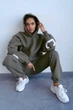 Жіночий теплий костюм з написом (светр+штани) Uaclothes 42-46 Хакі (like34219-146261360) - изображение 2