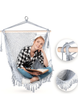 Кресло-гамак Outtec Boho подвесное бежевое бразильское кресло-качалка для сада террасы - изображение 7