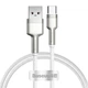 USB кабель Type-C разъем Baseus Cafule Series Metal Data Cable (1м, 66W, 480Mbps). White - изображение 1