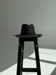 Шляпа Федора женская D.Hats из рафия с цепью серебро с сердцами черная - изображение 2