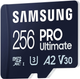 Карта памяти Samsung PRO Ultimate microSDXC 256GB UHS-I U3 V30 A2 + SD адаптер (MB-MY256SA/WW) - изображение 3