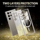 TPU чохол Delight case with MagSafe із захисними лінзами на камеру для Samsung Galaxy S21 Ultra Золотий / Gold Без бренду - зображення 2