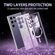 TPU чохол Delight case with MagSafe із захисними лінзами на камеру для Samsung Galaxy S22 Ultra Фіолетовий / Purple Без бренду - зображення 2