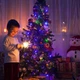 Светодиодная гирлянда нить на батарейках, 3м, 30LED, статический + динамический режимы, Мультиколор - изображение 3