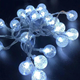 Светодиодная гирлянда "Шарики прозрачные" 20 LED, 5м + переходник, 220V, IP44, Холодный белый - изображение 1