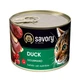 Вологий корм для котів, SAVORY (Сейворі), DUCK GOURMAND, 200 г, (Качка) - зображення 2