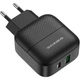 Сетевое зарядное устройство BOROFONE BA46A Premium Type-C to Lightning Black (BA46ACLB) - изображение 5