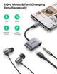 Адаптер-перехідник Ugreen 2-in-1 USB C to USB C + 3.5 mm Adapter DAC chip Silver (CM231) - зображення 2