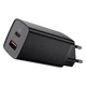 Зарядний пристрій Baseus GaN Lite 1USB + Type-C 65W Black (CCGAN2L-B01) - зображення 1