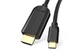 Видеокабель переходник Vention USB Type-C to HDMI Thunderbolt 3 v.1.4 4K 30Hz 2K 30Hz 1.5m Black (CGUBG) - изображение 1