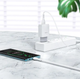 Мережевий зарядний пристрій Hoco Glorious single port QC3.0 charger + кабель Type-C 1 м White (C72Q) - зображення 4
