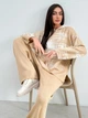 Худи теплое оверсайз женское ARTKNIT Vibe wool S Бежевое (4823093463325) - изображение 6