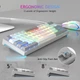 Игровая механическая клавиатура AULA F3261 с подсветкой True RGB Бело-серая - изображение 5