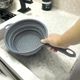 Кухонный дуршлаг складной силиконовый с ручкой, 24 см - изображение 1