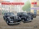 Збірна модель ICM Легкові автомобілі Вермахту Kadett K38 Saloon, Kapitan Saloon, Admiral Saloon DS 3504 - зображення 2