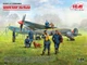 Сборная модель ICM Аэродром RAF IIСВ Spitfire Mk.IX, Spitfire Mk.VII, Пилоты и техники RAF 7 фигур DS4802 - изображение 2