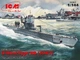 Сборная модель ICM U-Boat типа IIВ, немецкая подводная лодка 1943 г. S.010 - изображение 2