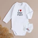 Дитячий боді з надписом I love Dad and Mom 74 см білий BD19-LoveDadMom-24 Ladan - зображення 3