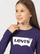 Подростковая футболка с длинными рукавами для девочки Levis Lvb-L/S Batwing Tee 4EA643-PAS-LR 146-152 см (12A) Темно-фиолетовая (3666643113988) - изображение 4