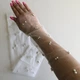 Фатинові рукавички без пальців з перлами "Pearl Glow" Honey Fashion Accessories XS/S/M білий (7-89) - изображение 6