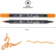Набор двусторонних маркеров акварельных Santi Brush Marker SWB-04 6 шт Оранжевых (391060) - изображение 3