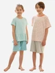 Детский летний комплект (футболка + шорты) для девочки Uniqlo 995669760 134 см Зеленый (1159811382) - изображение 3