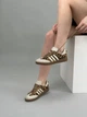 Кеды женские ShoesBand Кожаные молочные с текстильной вставкой леопардового цвета 39 (24,5 см) (S94221) - изображение 4