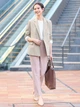 Пиджак классический удлиненный женский Uniqlo 407350917 M Бежевый (1159811564) - изображение 7