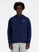Толстовка на флисе, на молнии мужская New Balance Sport Essentials Full Zip MJ41502NNY 2XL Синяя (197375352770) - изображение 1