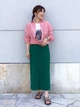 Юбка миди осенняя прямая женская Uniqlo 859179941 L Зеленая (1159811485) - изображение 6