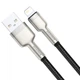 USB кабель Lightning для iPhone iPad Baseus Cafule Metal Series Data Cable (2m, 2.4A, 480Mbps). Black - изображение 5