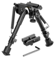 Сошки Buvele Carbon Bipod на антабку (высота 15.2 - 22.9 см) с переходником на Weaver/Picatinny - изображение 3