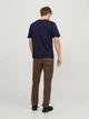 Футболка хлопковая длинная мужская Jack & Jones 12245087 M Темно-синяя (5715427285002) - изображение 2
