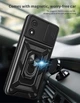 Протиударний чохол Armor Ring + захиcт камери для Motorola Moto E13 case Simon чорний - зображення 3