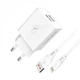 Зарядное устройство SkyDolphin SC30L (2USB, 2.1A) White (MZP-000112) + кабель Lightning - изображение 4